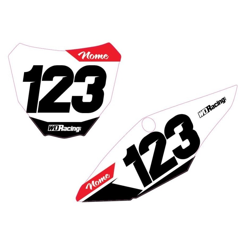 Number plates decal Honda-Race2 Race2-Hon WD Graphics Honda