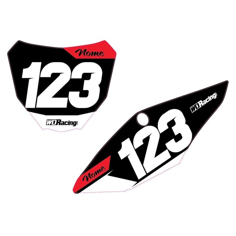 Number plates decal Honda-Race2 Race2-Hon WD Graphics Honda