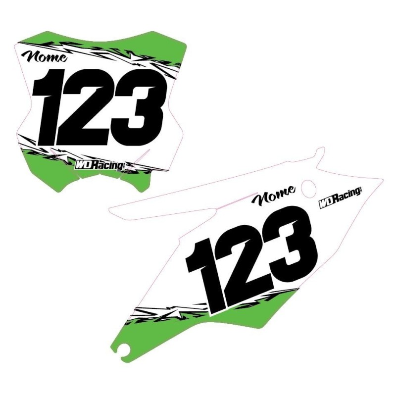 Number plates decal Kawasaki-Extra Extra-Kaw WD Graphics Kawasaki