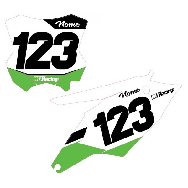 Number plates decal Kawasaki-Race1 RAC1-Kaw WD Graphics Kawasaki
