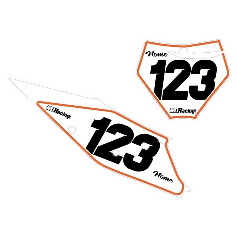 Number plates decal KTM-Solid BASE-KTM WD Graphics KTM