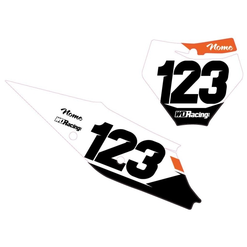 Number plates decal KTM-Race2 RAC2-KTM WD Graphics KTM