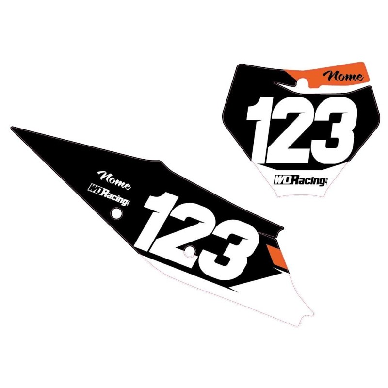 Number plates decal KTM-Race2 RAC2-KTM WD Graphics KTM