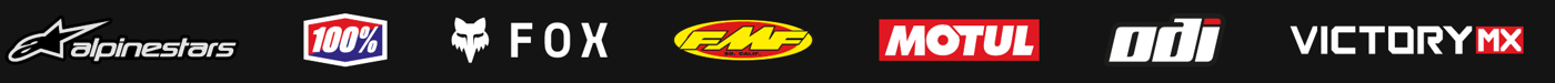 Alpinestars, 100%, Fox, FMF, Motul, ODI, VictoryMX